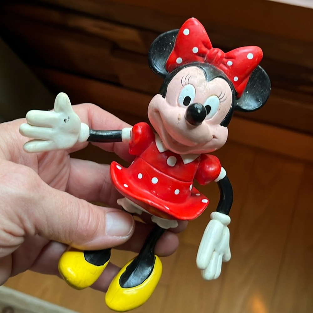 Vintage Applause Disney 5" MINNIE MOUSE Bendy PVC Toy Figure